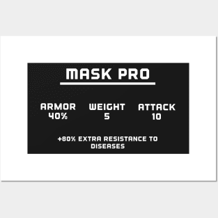 Mask Pro Black Posters and Art
